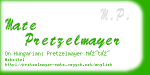 mate pretzelmayer business card